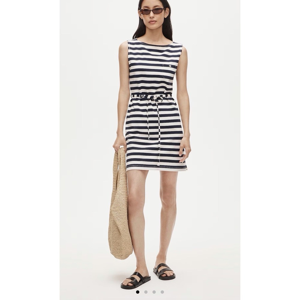 J CREW XS Vintage jersey mini dress in stripe CV656